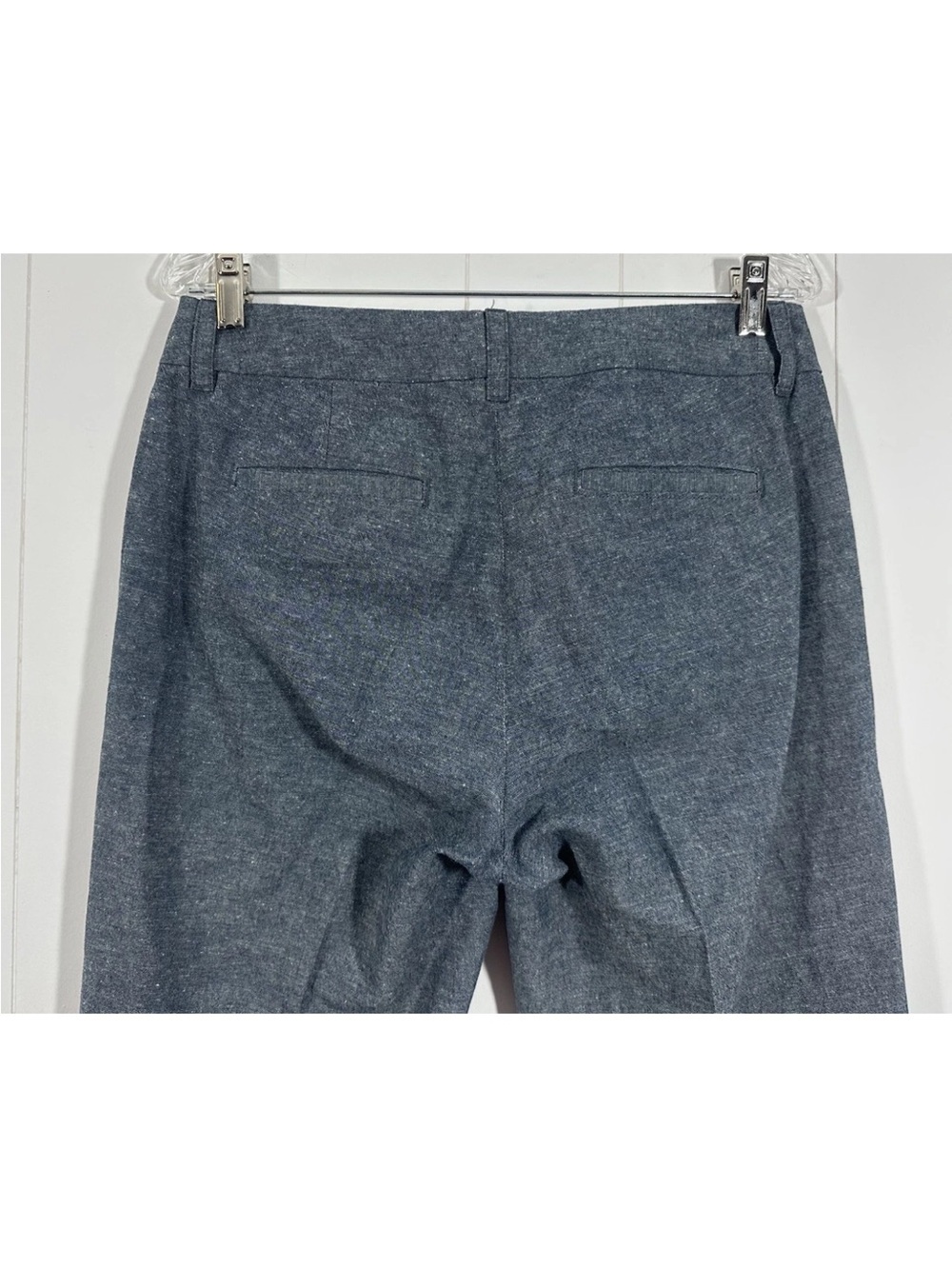 J Crew Size 6 cotton linen Gray Dress Pants Womens Flat Front Career - Picture 5 of 12